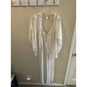 Vintage Victoria’s Secret Gold Label Bridal Lingerie Set Lace Robe & Slip Small